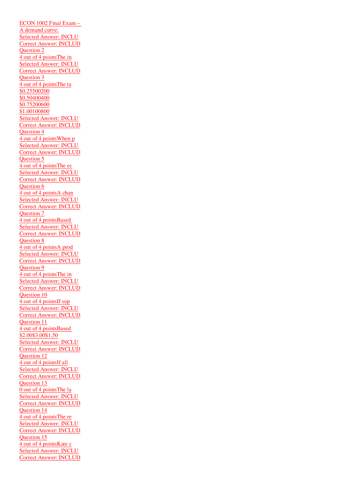 Preview image for ECON 1002 Final Exam – MGMT 3503 Microeconomics